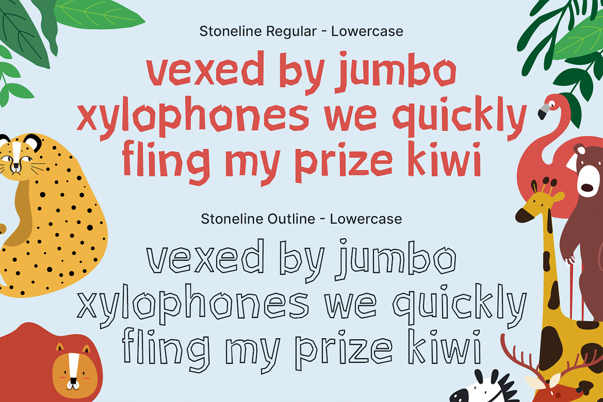 Stoneline - Fun Cartoon Fonts, a Sans Serif Font by Konstantine Studio (Photo 4 of 6)
