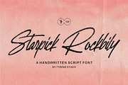 Starpick Rockbily Handwritten Script, a Script Font by Tyedge Studio (Thumbnail 1 of 7)
