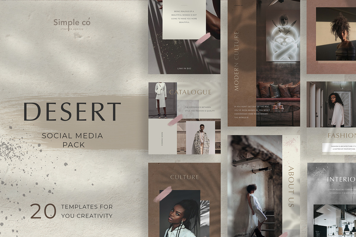 DESERT - Social Media Pack, a Social Media Template by Simple có (Photo 1 of 6)
