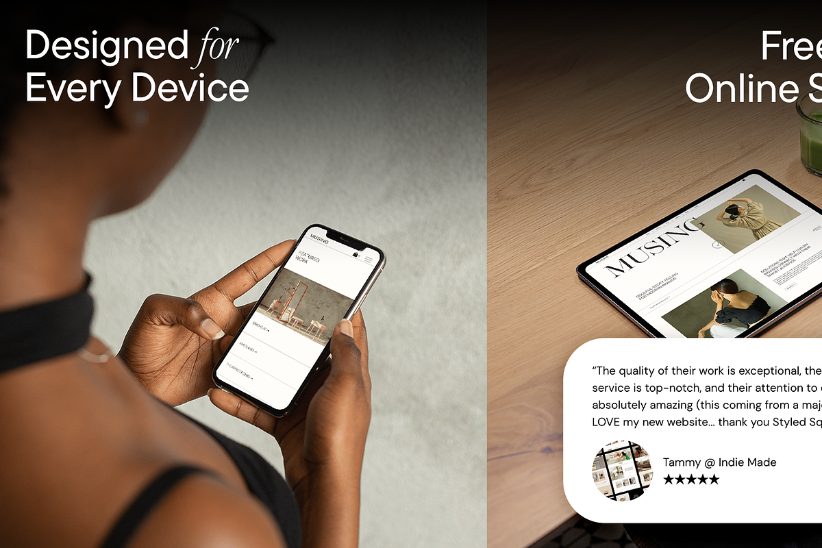 Musing: Squarespace 7.1 Template, a Squarespace Template by The Styled Square (Photo 3 of 10)