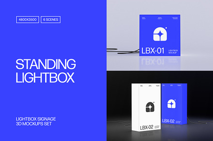 Frameless Lightbox Signage Mockups, an Advertising Mockup by pixelbuddha.net