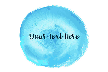 Circle Shaped Blue Watercolor