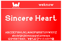 Sincere Heart font