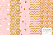 Soft Pink Gold Foil Digital Papers, a Pattern Graphic by Amanda Ilkov (Thumbnail 4 of 4)