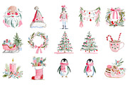 Watercolor Christmas Clipart, an Illustration by Craft Nest (Thumbnail 4 of 6)
