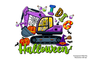 I Dig Halloween Png Sublimation, a Graphic by Clipart Bloom