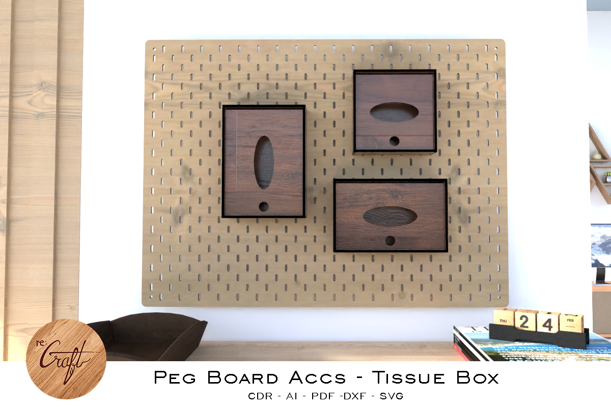 Peg Board Accessories Tissue box, a Templates & Theme by StanleyTirtoutomo (Photo 1 of 11)