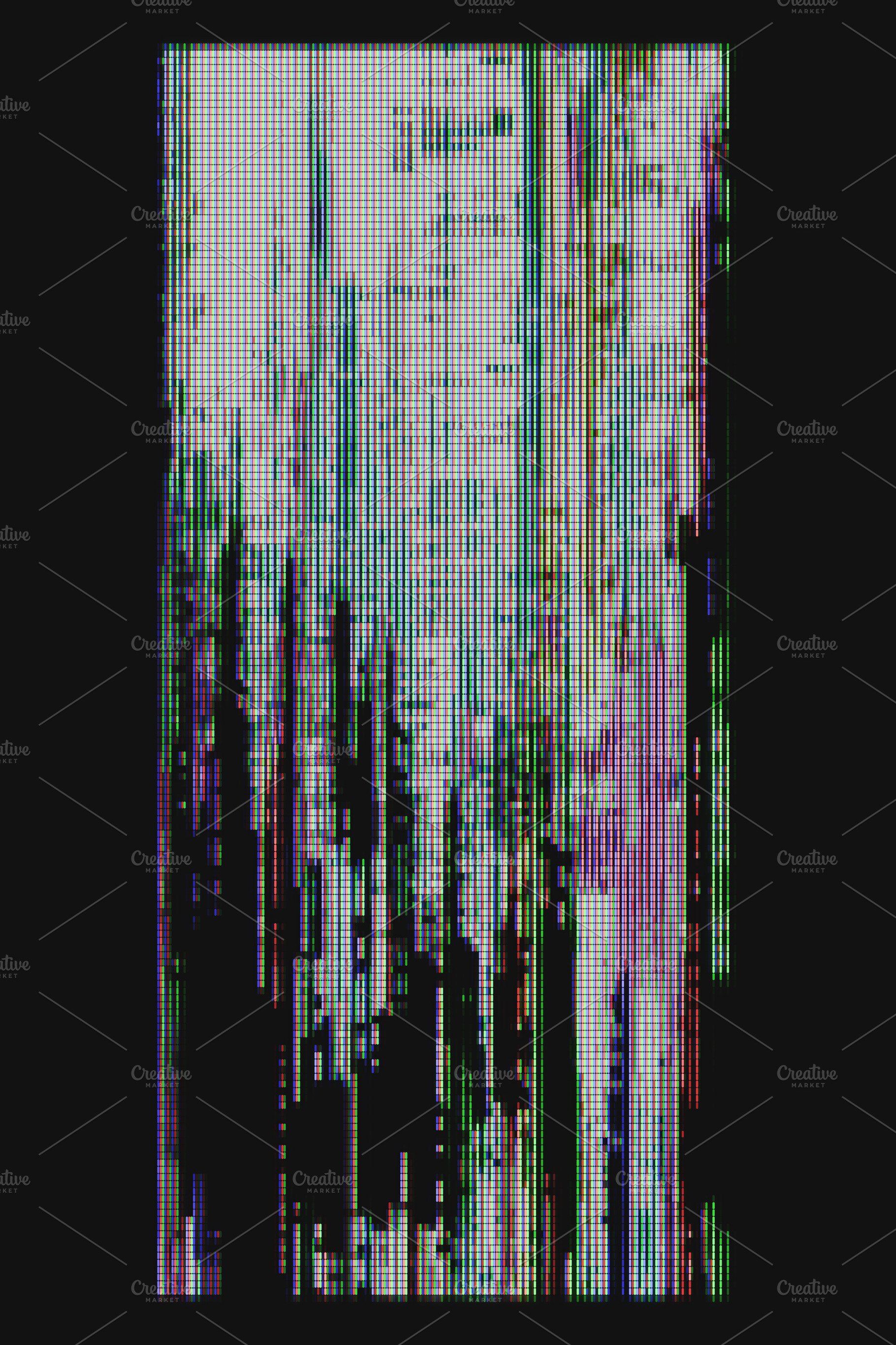 Abstract Digital Glitch CRT Monitor, an Abstract Photo by bbymedia.store