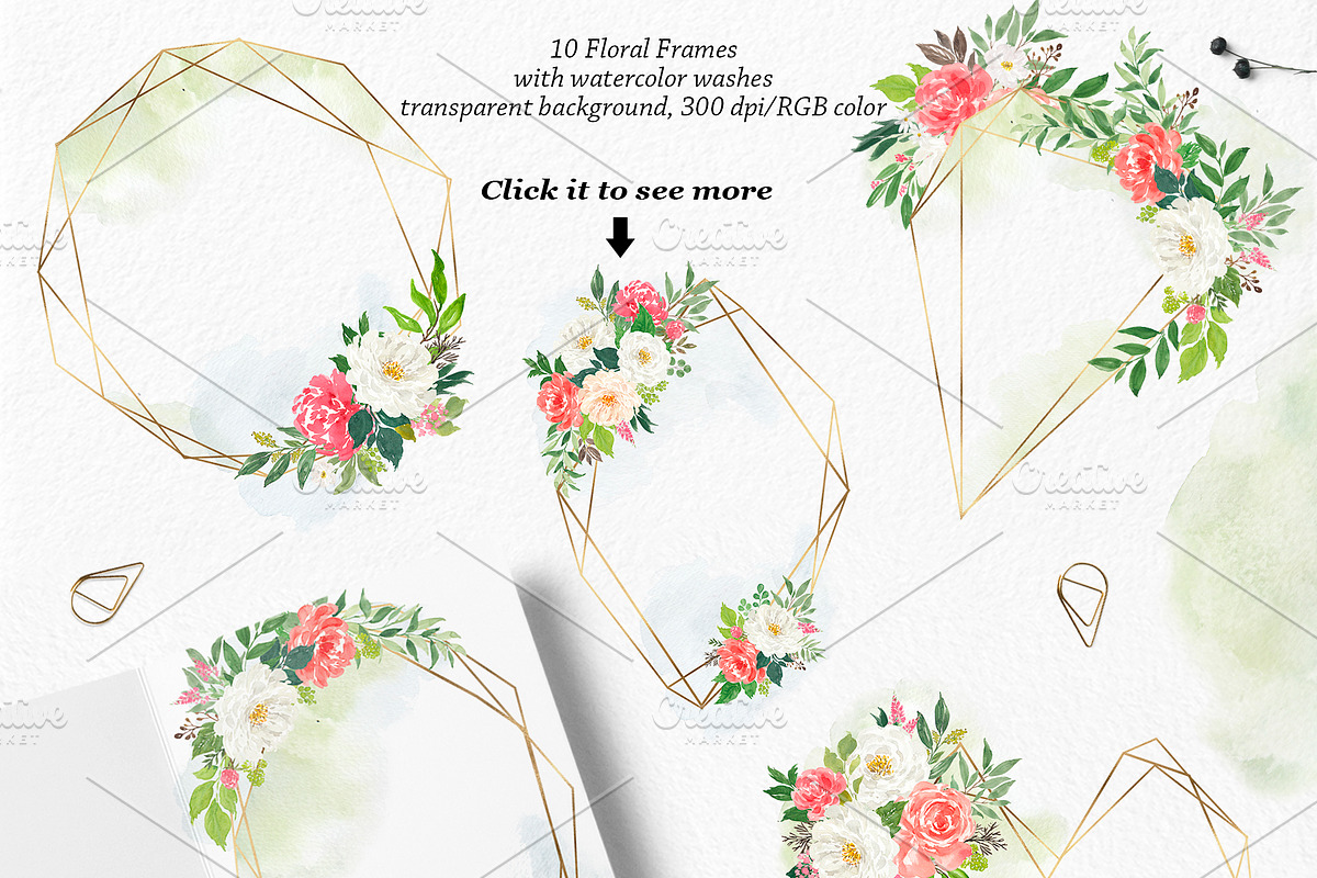 Watercolor Floral Graphic Set, an Illustration by Elly Studio (Photo 3 of 10)