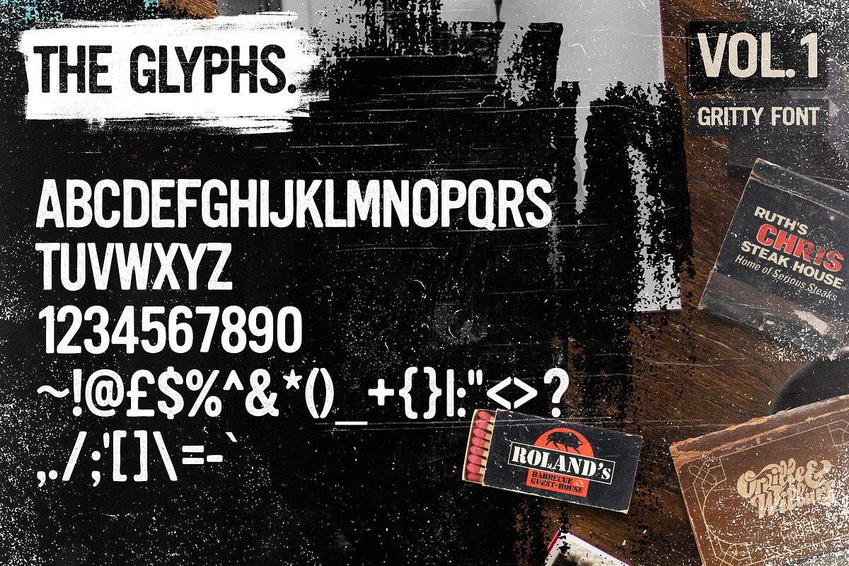 Rickshaw - Gritty Display Font, a Sans Serif Font by Layerform Design Co. (Photo 5 of 5)