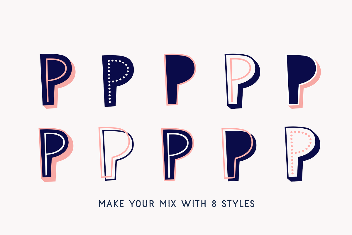 Papercute Inline Font Collection preview 2