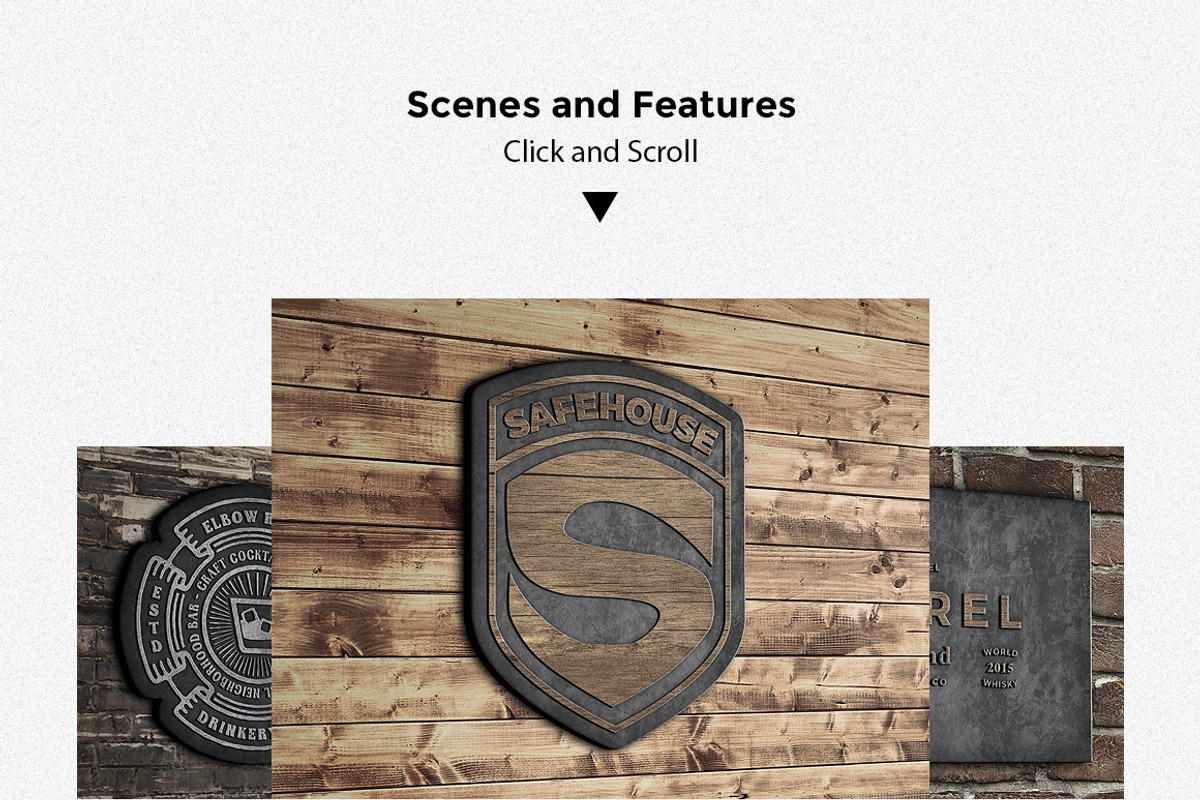 3D signboard logo mock +  templates, a Household Mockup by PrintPixel (Photo 2 of 4)