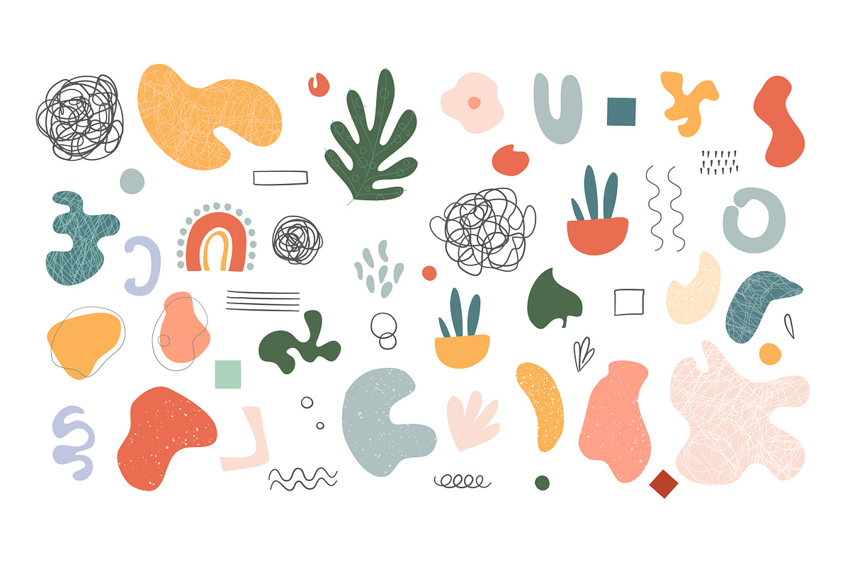Big set of various colorful shapes, an Object Graphic by RoMashkaVector