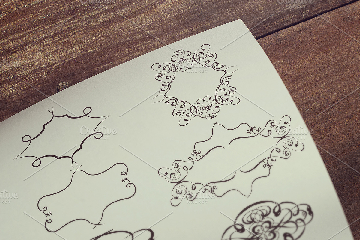 36 Calligraphic Design Elements, a Decorative Illustration by redstudio (Photo 5 of 5)