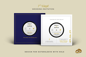 7 Vinyl Record Wedding Invitation