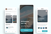 Traveling - App Ui concept, an UI Kit Template by muneezahussain (Thumbnail 2 of 2)