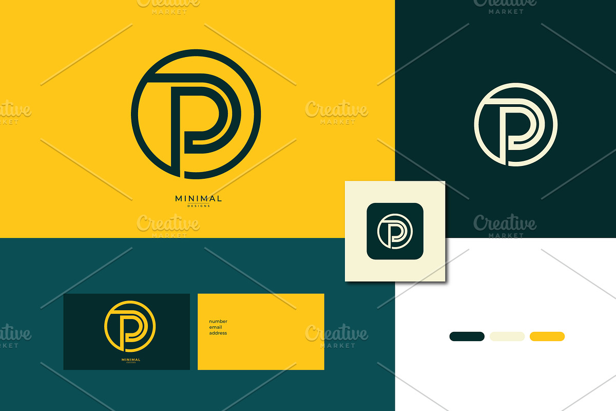 Monogram icon logo P, a Branding & Logo Template by idesign_4u