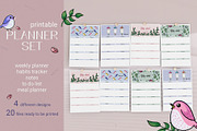 Cute illustrated planner set, a Stationery Template by Pixel Charm Studio (Thumbnail 1 of 6)