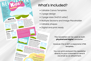 Kids Newsletter Canva Template