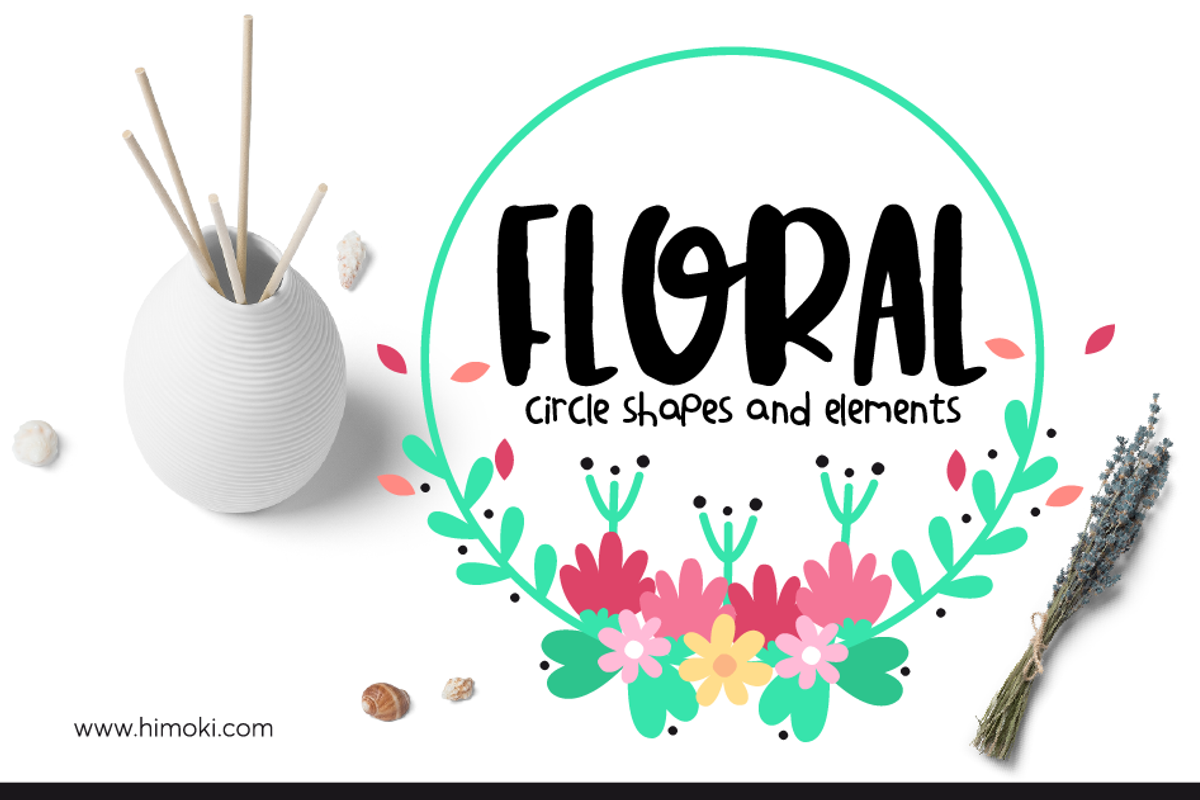 Floral-Circle shapes and elements, an Object Graphic by himoki (Photo 1 of 7)