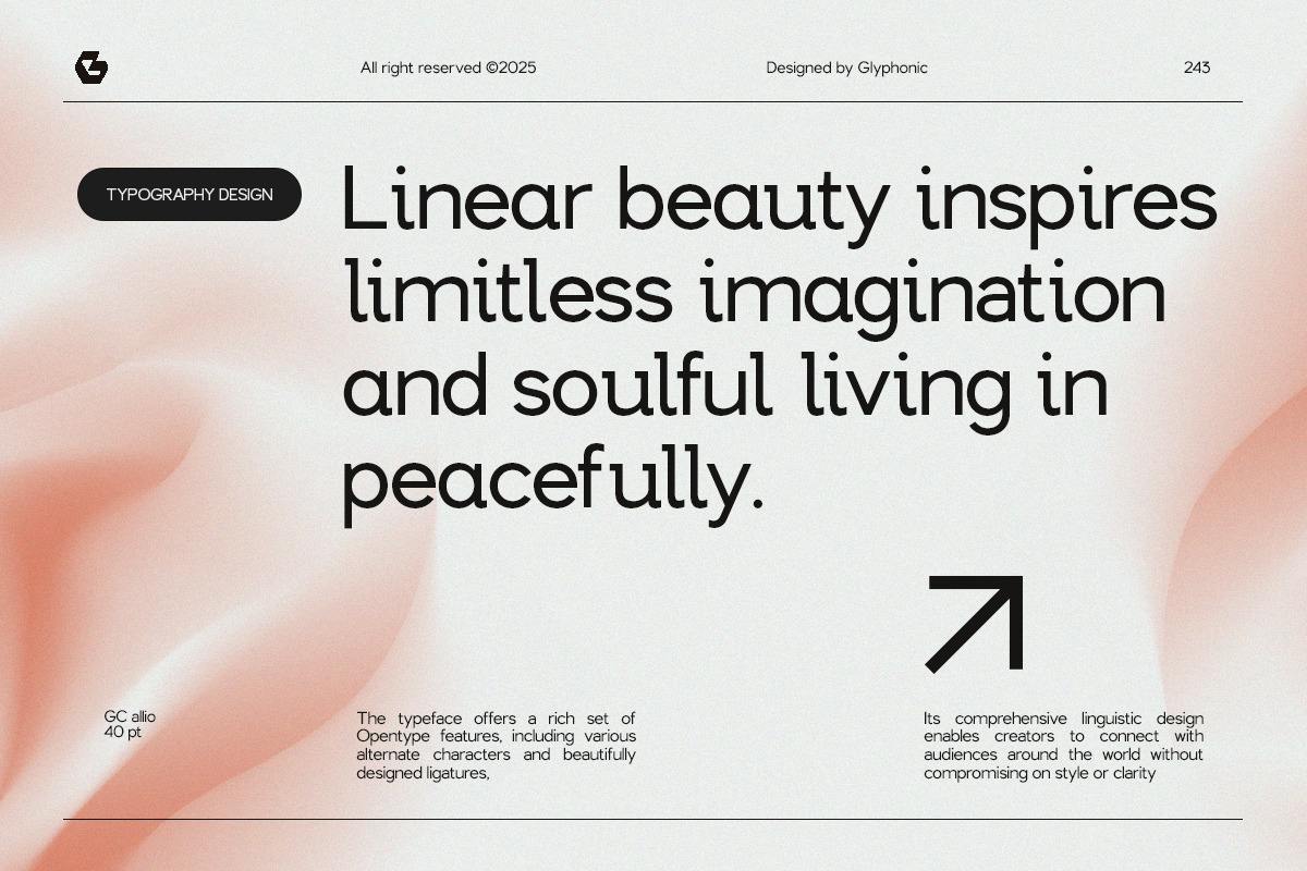 GC Allio – Minimal Sans Mastery, a Sans Serif Font by Glyphonic (Photo 11 of 15)