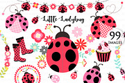 Ladybug Party Red,Pink, an Illustration by Mia's Graphic Design (Thumbnail 3 of 9)