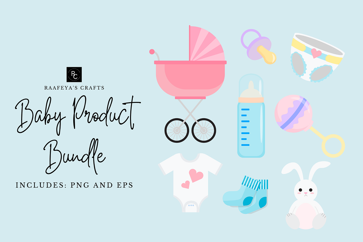Baby Products - 8 Illustrations, an Object Illustration by Raafeya's Crafts (Photo 1 of 3)