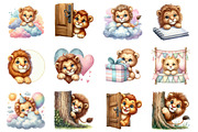 Cute Lion Peeking Around Corner, an Illustration by Design Market (Thumbnail 2 of 3)