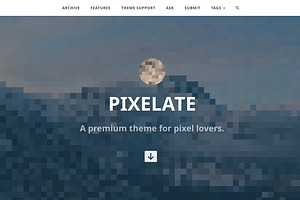 Pixelate Tumblr Theme, a Websites & App Template by Themelantic
