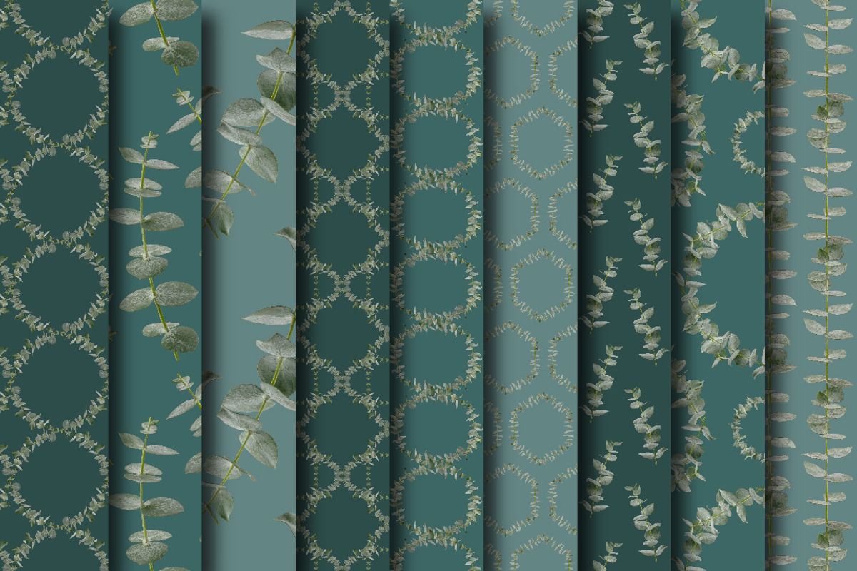 Eucalyptus Seamless Patterns, a Pattern Graphic by Turning Moss (Photo 13 of 14)