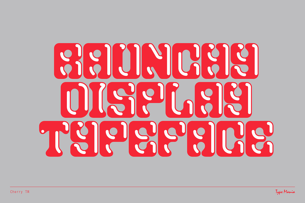 Cherry TM – Hot & Heavy Display Font, a Serif Font by Type Mania (Photo 2 of 14)