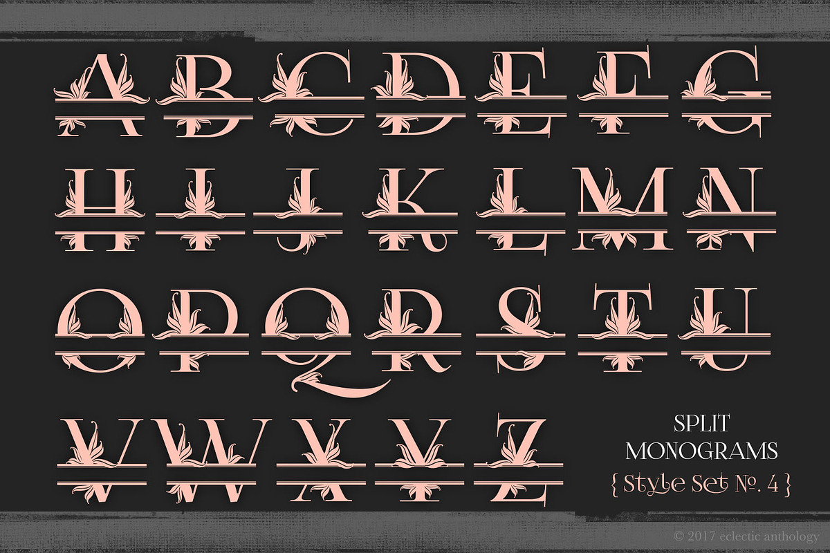 Split Monograms Vector Toolkit, an Object Graphic by Eclectic Anthology