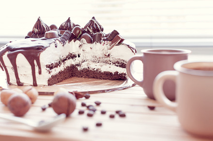 chocolate cake with macadamia nuts a, a Food & Drink Photo by Eni_fly