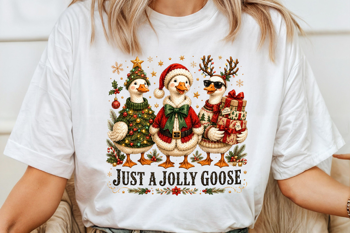 Just a Jolly Goose,Christmas Goose, a Seasonal Illustration by Sublimation Artist (Photo 4 of 9)