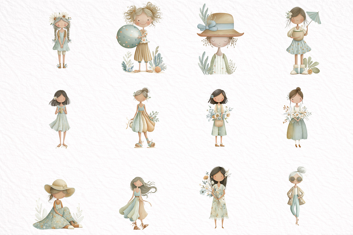 Cheerful Girl Dressed in Summer, an Illustration by DreamArtGraphic (Photo 5 of 8)