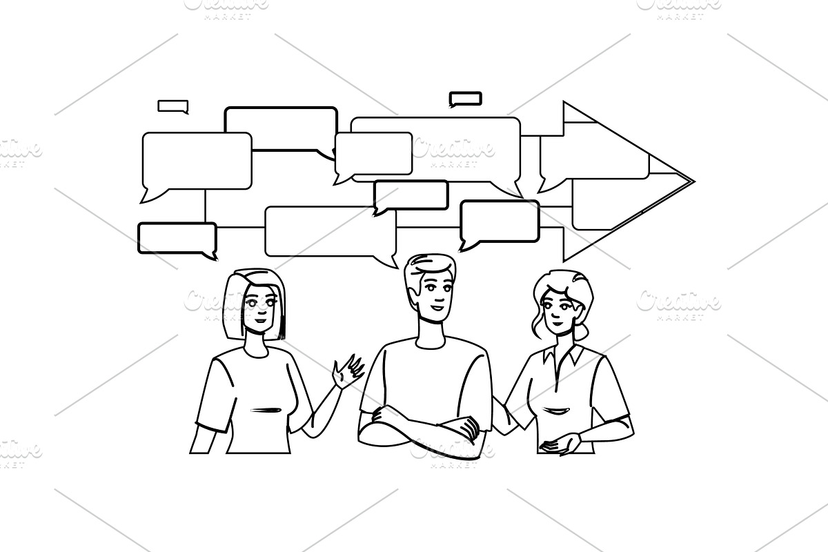 retail omnichannel vector, a Person Illustration by pikepicture
