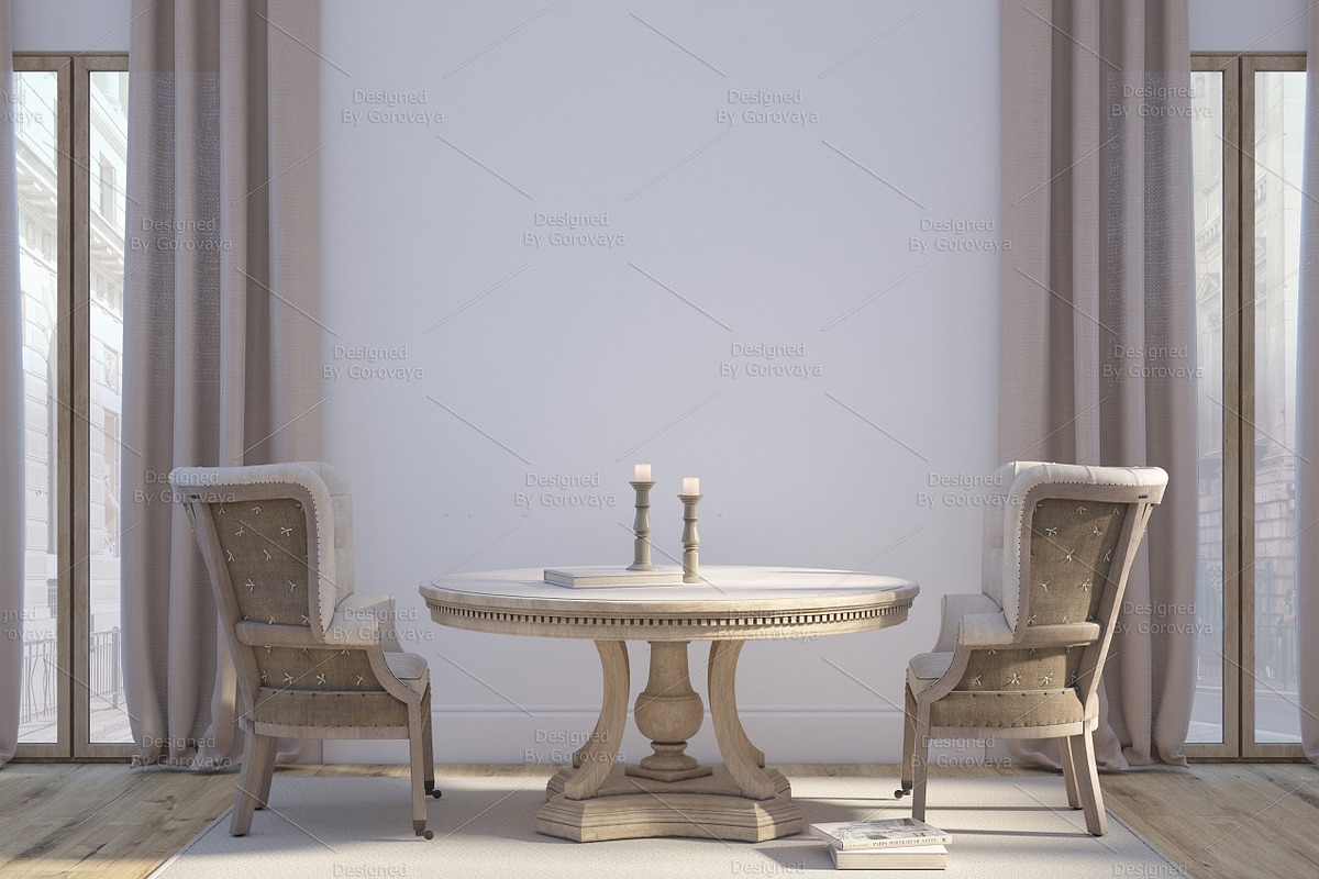 Interior Mockup, English Living Room, a Product Mockup by Designed By Gorovaya (Photo 2 of 6)
