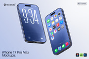 Modern iPhone 17 Pro Screen Mockup, an iPhone Mockup by RamStudio2 (Thumbnail 1 of 15)