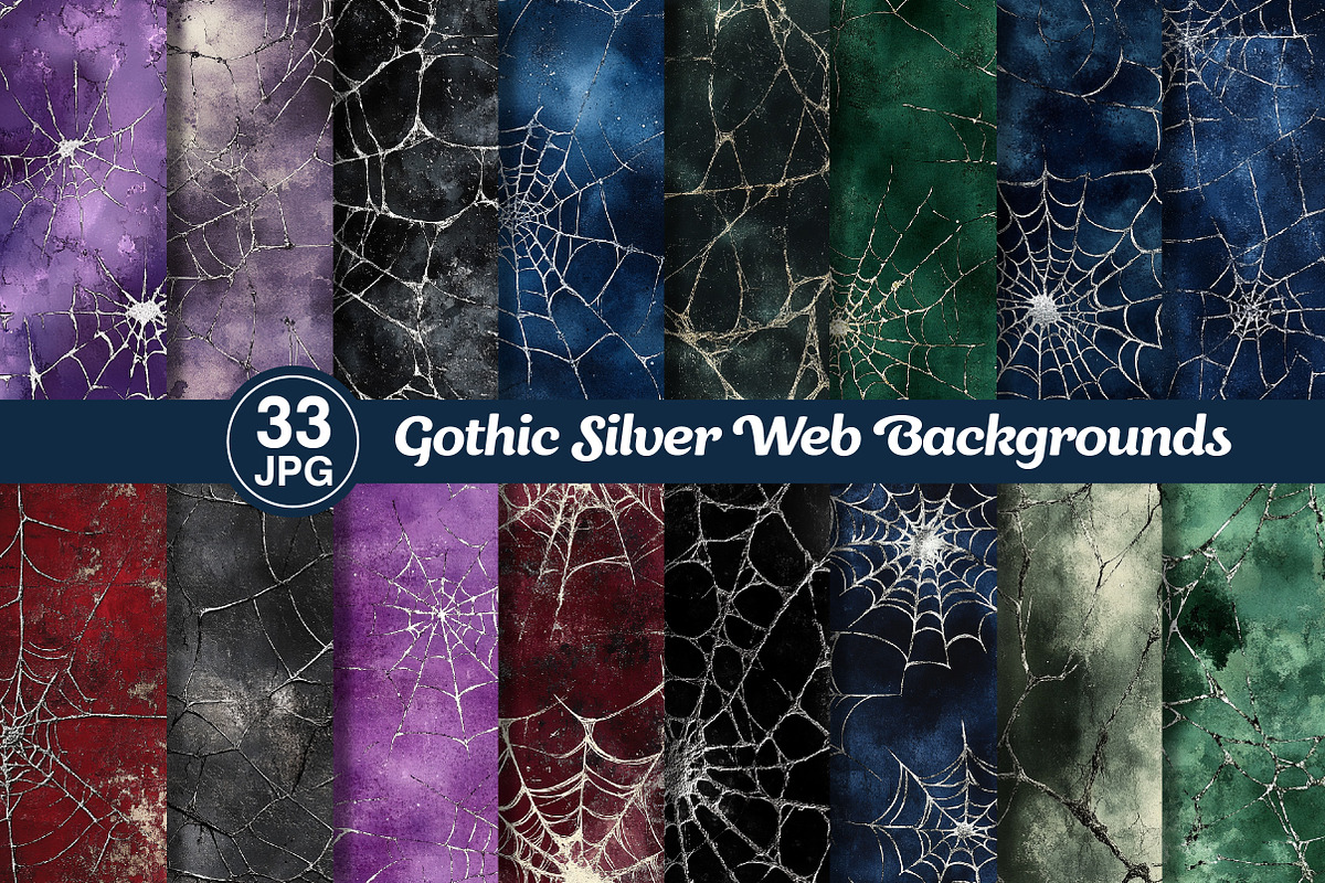 Gothic Silver Web Backgrounds, a Texture Graphic by Dream Creation (Photo 1 of 7)