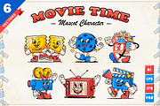 Movie Time, Retro Mascot Characters, a Technology Illustration by Kevyn Creative (Thumbnail 1 of 3)