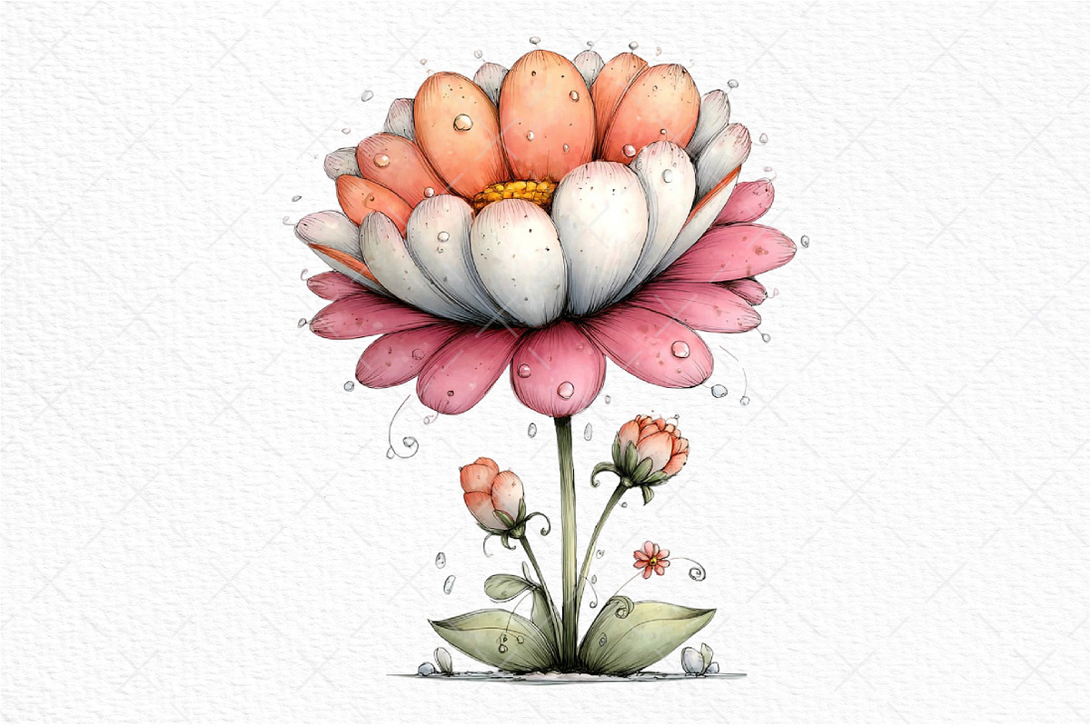 Whimsical Spring Daisy Flower Png, an Illustration by Craft Nest (Photo 9 of 11)