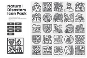 Natural Disasters Outline Icons, an Outline Icon by erifqizeicon (Thumbnail 1 of 3)