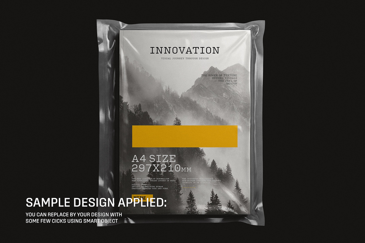 Sealed A4 Magazine Cover Mockup, a Books & Magazine Mockup by Toasin Studio
