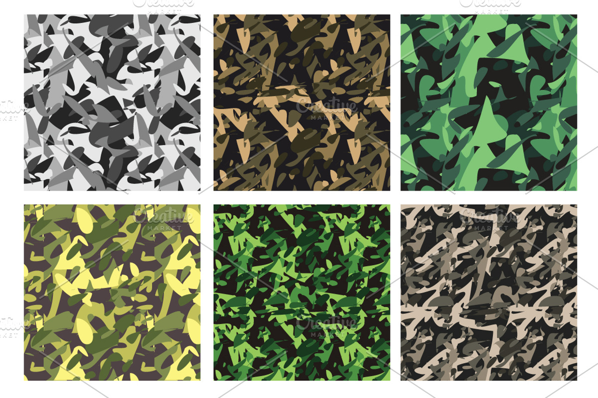 Camouflage. Military patterns, a Pattern Graphic by Masherdraws
