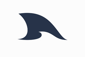 Shark fin logo symbol vector, a Graphic by T.Vooka