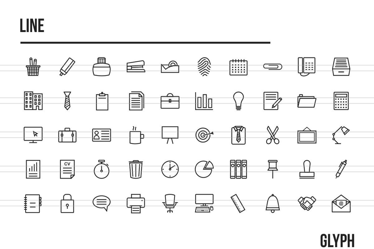 600 Office Icons preview 2