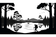 Nature Landscape Silhouette Vector B, an Illustration by Designer_Momina (Thumbnail 21 of 51)
