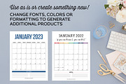 Calendar Templates for InDesign, a Templates & Theme by Michelle Hickey Design (Thumbnail 4 of 5)