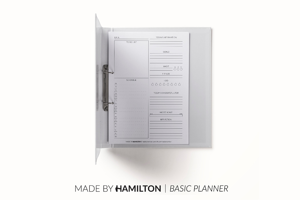 Daily Fitness Printable Planner, a Stationery Template by Made By Hamilton (Photo 2 of 2)