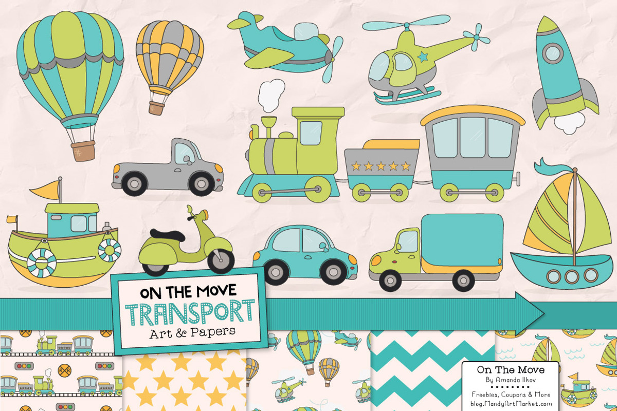 Transportation Art & Patterns, a Transportation Illustration by Amanda Ilkov (Photo 1 of 3)